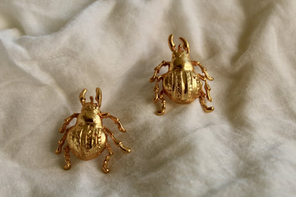 BIG BEETLE EARRINGS